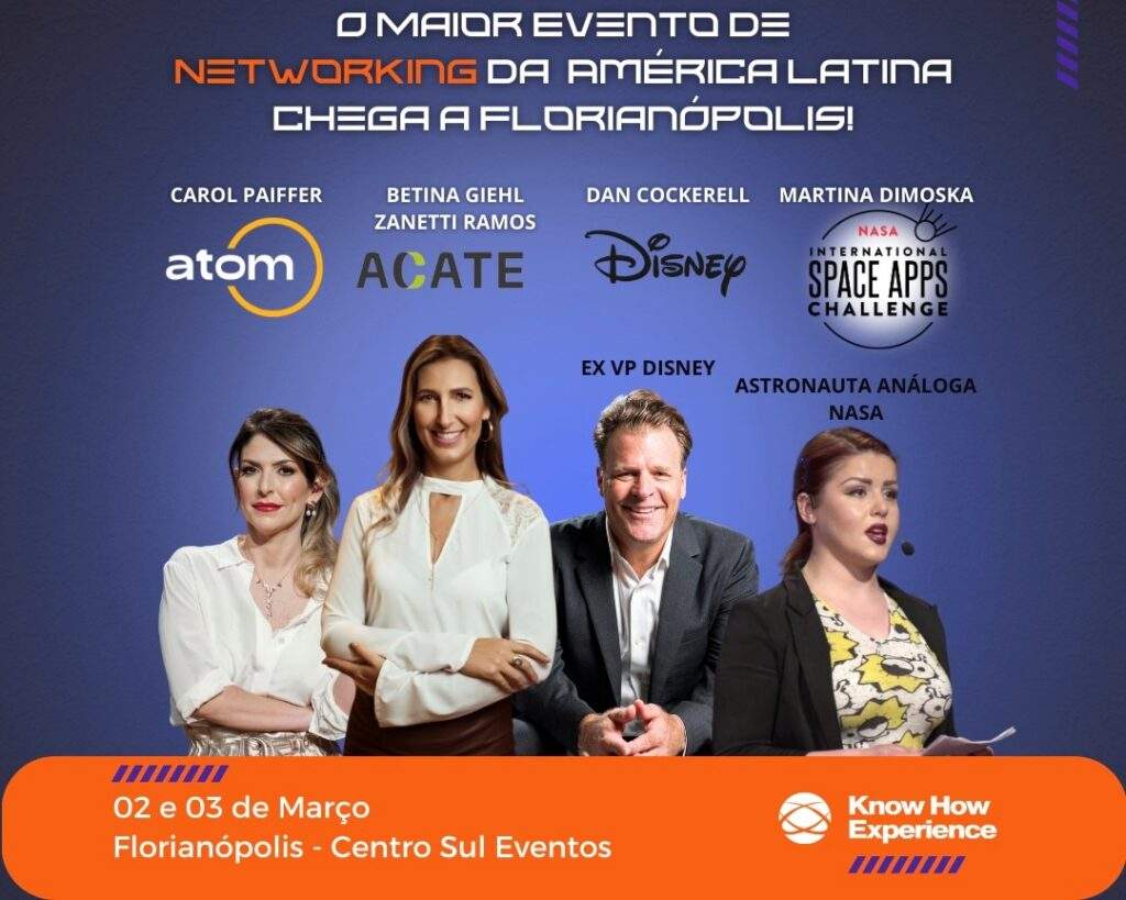 O principal evento de networking da América Latina chega a Florianópolis, impulsionando conexões com o Vale do Silício. Divulgação